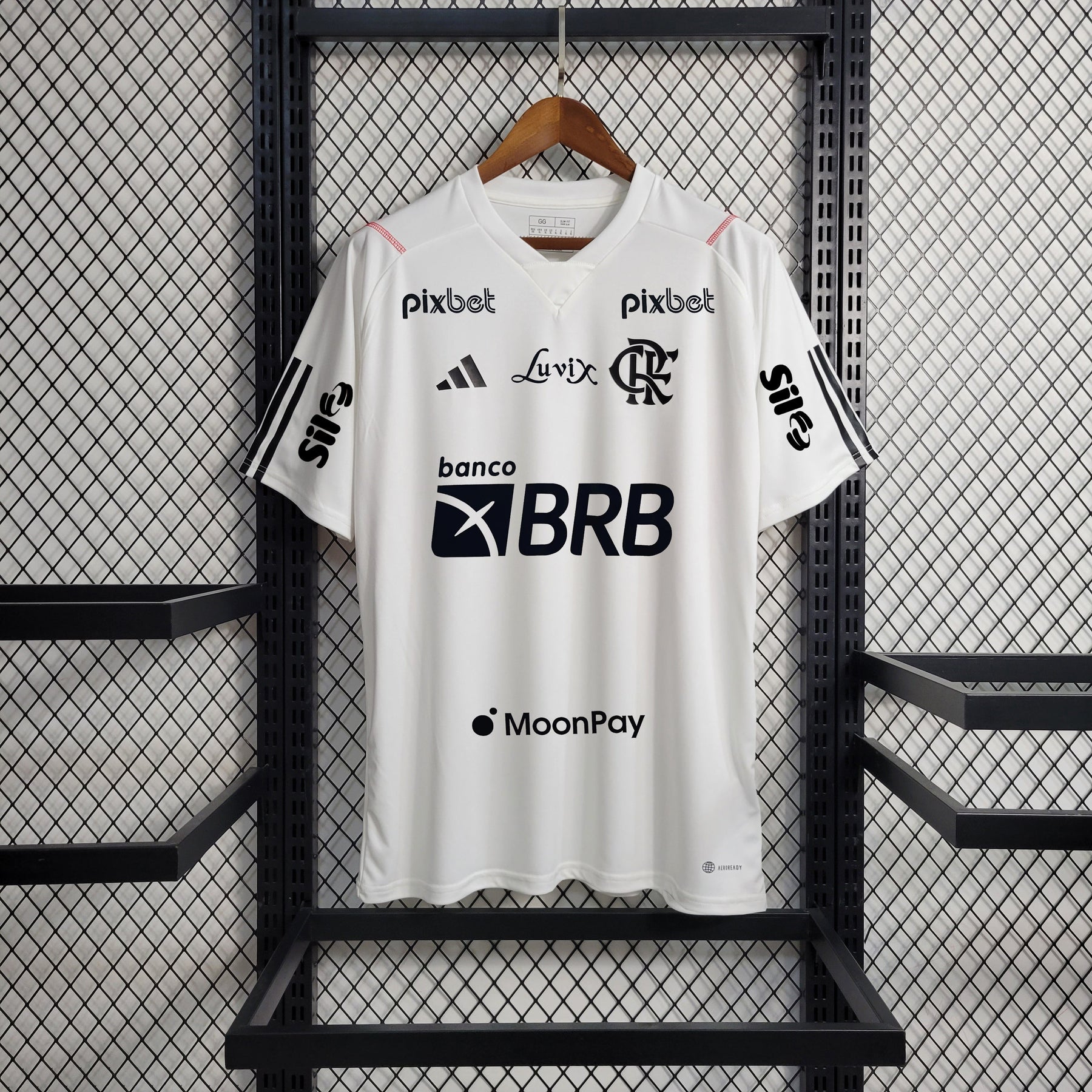 Camisa Flamengo Treino branca 23/24 - Full patrocínios