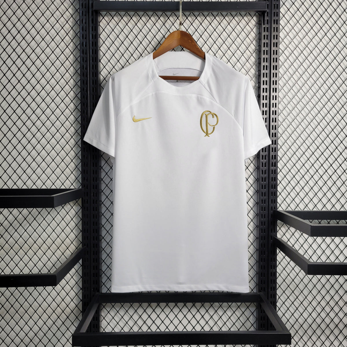 Camisa Corinthians Treino 23/24 - Nike Torcedor Masculina - Branco
